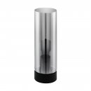 Table Light Steel Black / Glass Vaporized Black-transparent - DAMASCO 1