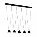 Pendant Light Steel Black / Plastic Clear, Satined - PALBIETA