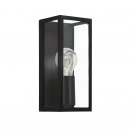 Wall Light Steel Black / Glass Clear - AMEZOLA