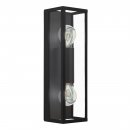 Wall Light Steel Black / Glass Clear - AMEZOLA