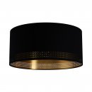 Ceiling Light Steel Black / Fabric Black, Gold - ESTEPERRA