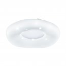 Ceiling Light Steel White / Plastic With Crystal Effect White, Silver - ZAMUDILO