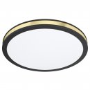 Wall / Ceiling Light Steel Black / Plastic White, Gold - PESCAITO