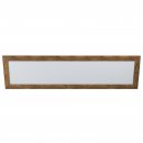 Ceiling Light Steel, Plastic White / Wood Rustikal - PIGLIONASSO