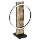 Table Light Steel, Wood Black, Brown Rustic / Plastic White - BOYAL