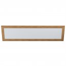 Ceiling Light Steel, Plastic White / Wood Brown - PIGLIONASSO