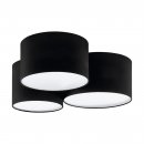 Ceiling Light Steel White / Fabric Black, White - PASTORE 2