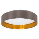 Ceiling Light Plastic, Steel White / Fabric Cappuccino, Gold - MASERLO 2