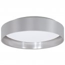 Ceiling Light Plastic, Steel White / Fabric Grey, Silver - MASERLO 2