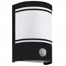 Wall Light Zinc-plated Steel Black / Satin Glass White - CERNO