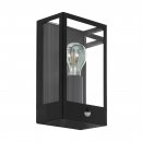 Wall Light Steel Black / Glass Clear - ALAMONTE