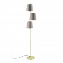 Floor Light Steel Brushed Brass / Fabric Cappuccino, Brass - ALMEIDA 2