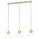 Pendant Light Steel Brushed Brass / Glass Clear - CERASELLA