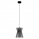 Pendant Light Steel Black / Smoked Glass Black-transparent - MASETA