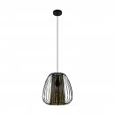 Pendant Light Steel Black / Steel, Fabric Black, Gold - CURASAO