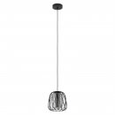 Pendant Light Steel Black / Glass Vaporized Black-transparent - FLORESTA