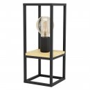 Table Light Steel, Wood Black, Brown - LIBERTAD