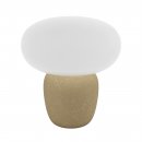 Table Light Ceramic Light Brown / Glass White - CAHUAMA