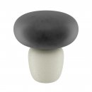 Table Light Ceramic White, Black / Satin Glass Grey Matt - CAHUAMA