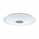 Ceiling Light Steel White, Transparent / Plastic With Crystal Effect White, Chrome - LANCIANO-Z