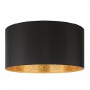 Ceiling Light Steel Black / Fabric With Decor Black, Gold - ZARAGOZA