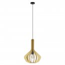 Pendant Light Steel Black / Wood Maple - VELASCO