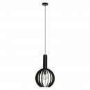 Pendant Light Steel Black / Wood Black - VELASCO