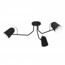 Ceiling Light Steel Black, White - LORETO