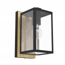 Wall Light Steel Black, Brown / Glass Clear - BUDRONE