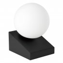 Table Light Steel Black / Glass Opal-matt White - BILBANA