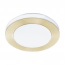 Ceiling Light Steel Brushed Brass, White / Plastic White - LED CARPI