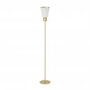 Floor Light Steel Brushed Brass / Fabric White, Brass - AGLIENTINA