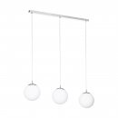 Pendant Light Steel Satin Nickel / Glass Opal-matt White - RONDO