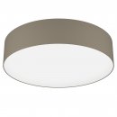 Ceiling Light Steel White / Fabric, Plastic Taupe, White - ROMAO-Z