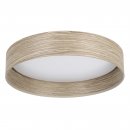 Ceiling Light Steel, Plastic Sandy, White / Wood Brown - LUPPINERIA