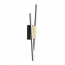 Wall Light Aluminium, Steel, Wood Black, Brown / Plastic White - PANAGRIA