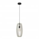 Pendant Light Steel Black / Wood Grey - BAJAZZARA