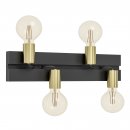 Wall Light Steel Black, Brass - MACCHIONE