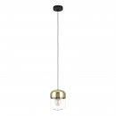 Pendant Light Steel Black, Bronzed / Glass Vaporized Clear, Gold - MARYVILLA