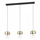 Pendant Light Steel Black, Bronzed / Glass Vaporized Clear, Gold - MARYVILLA