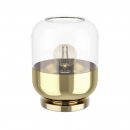 Table Light Steel Bronzed / Glass Vaporized Clear, Gold - MARYVILLA