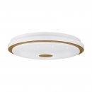 Ceiling Light Steel, Wood White, Brown / Plastic White - LANCIANO 1