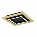 Ceiling Light Steel, Wood Black, Brown / Plastic White - TIRRENARA