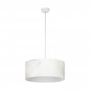 Pendant Light Steel White / Fabric With Decor White, Gold - BUCAMARANGA