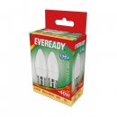 Eveready LED Candle B22 (BC) 470lm 4.9W 3,000K (Warm White), Box Of 2