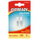 Eveready Halogen G4 Capsule 120lm 10W 2,800K (Warm White), Blister Of 2 (S804)