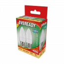 Eveready LED Candle E27 (ES) 470lm 4.9W 3,000K (Warm White), Box Of 2