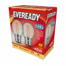 Eveready LED Filament Golf B22 (BC) 470lm 4W 2,700K (Warm White) Box Of 2