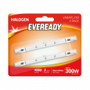 Eveready Halogen R7S Linear (118mm) 4,900lm 230W 2,950K (Warm White), Blister Of 2 (S11855)