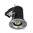 Fixed Fire Rated Downlighter Satin Chrome Die-cast Bezel (with GU10 Lamp Holder)